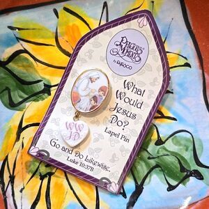 Enesco | Precious Moments "WWJD" Lapel Pin 1988